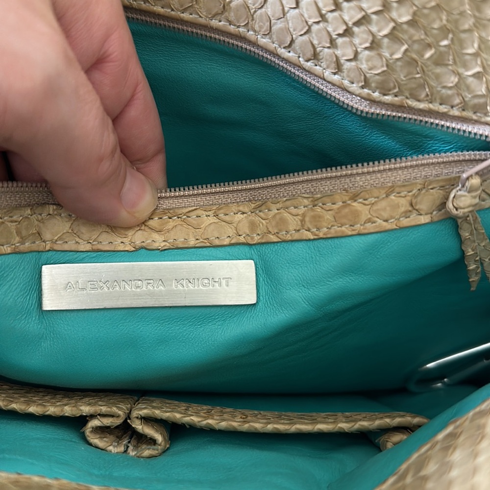 Alexandra Knight Authentic Python Hobo Handbag - Picture 3 of 7